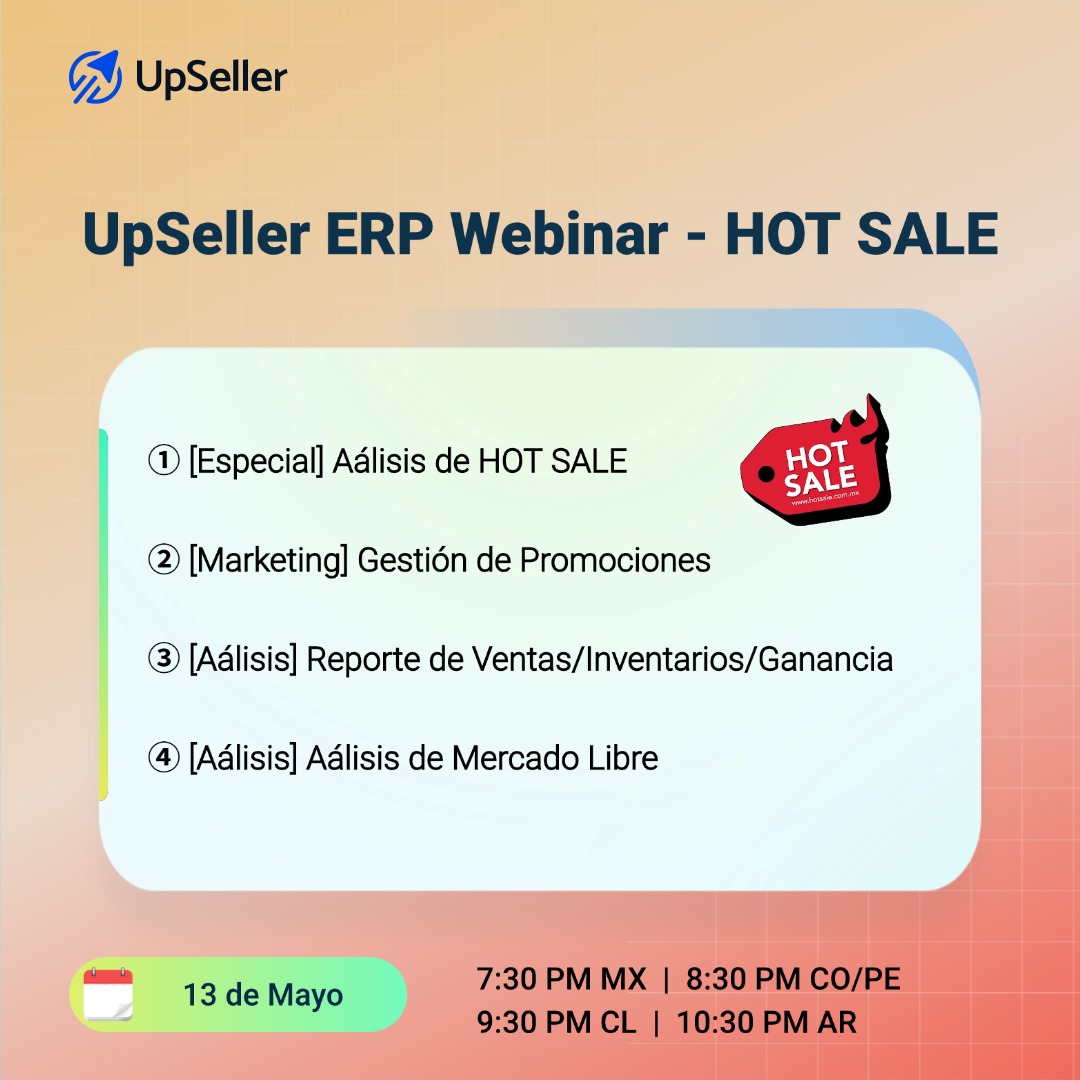 Haz clic en el enlace para reservar la sesión en vivo de UpSeller ERP