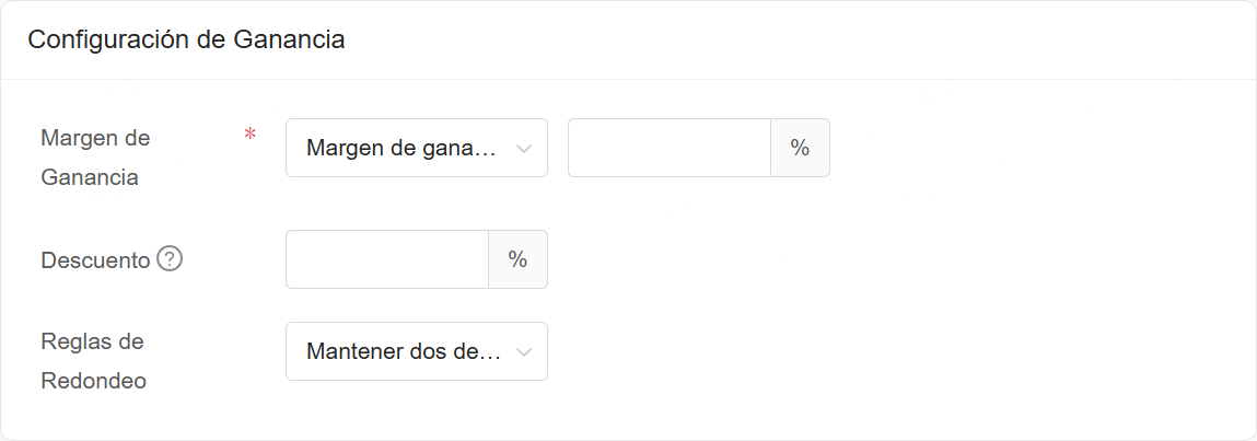 Configuración de Ganancia