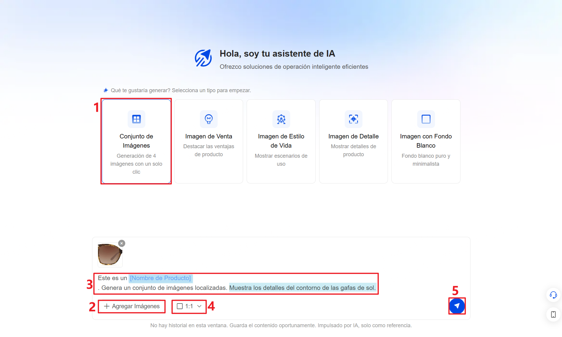 Haz clic en Conjunto de Imágenes
