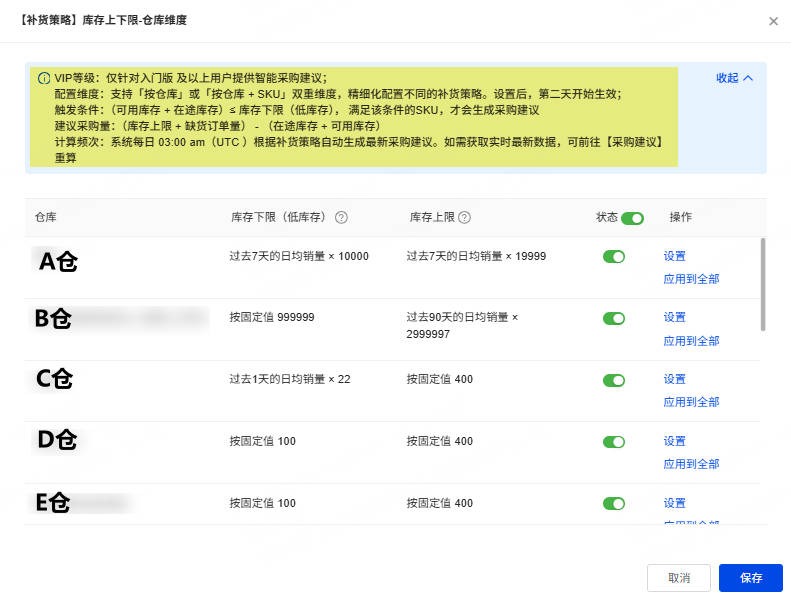 UpSeller 库存清单