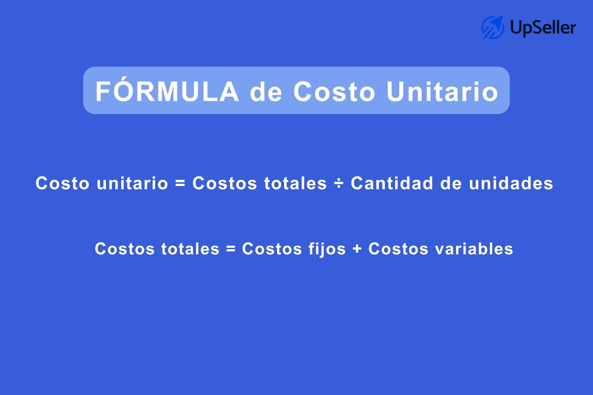 FÓRMULA de Costo Unitario