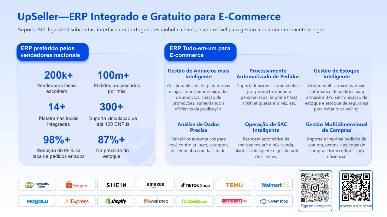 UpSeller - ERP Integrado e Gratuito para E-Commerce