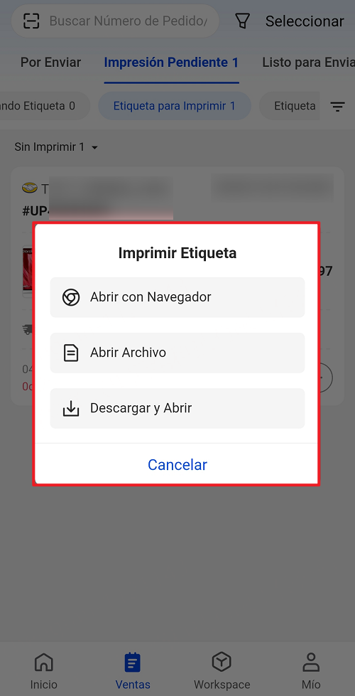 Imprimir etiqueta