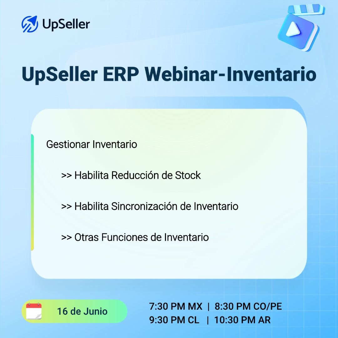 Haz clic en el enlace para reservar la sesión en vivo de UpSeller ERP