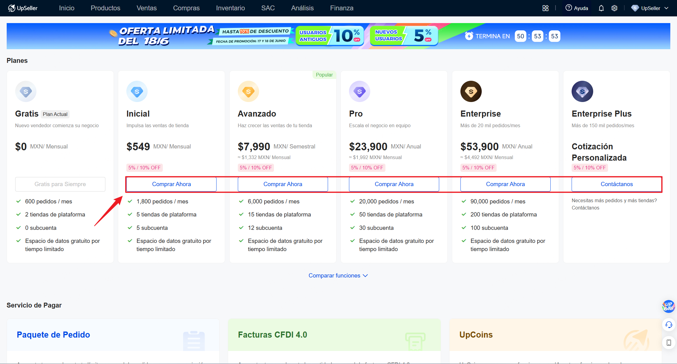 haz clic en Comprar Ahora