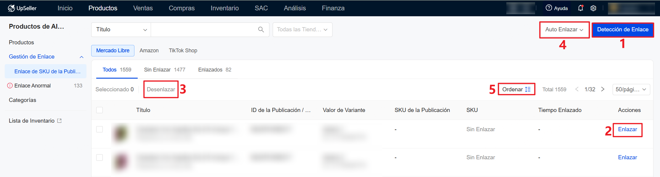 Introducción de Enlace de SKU de la Publicación