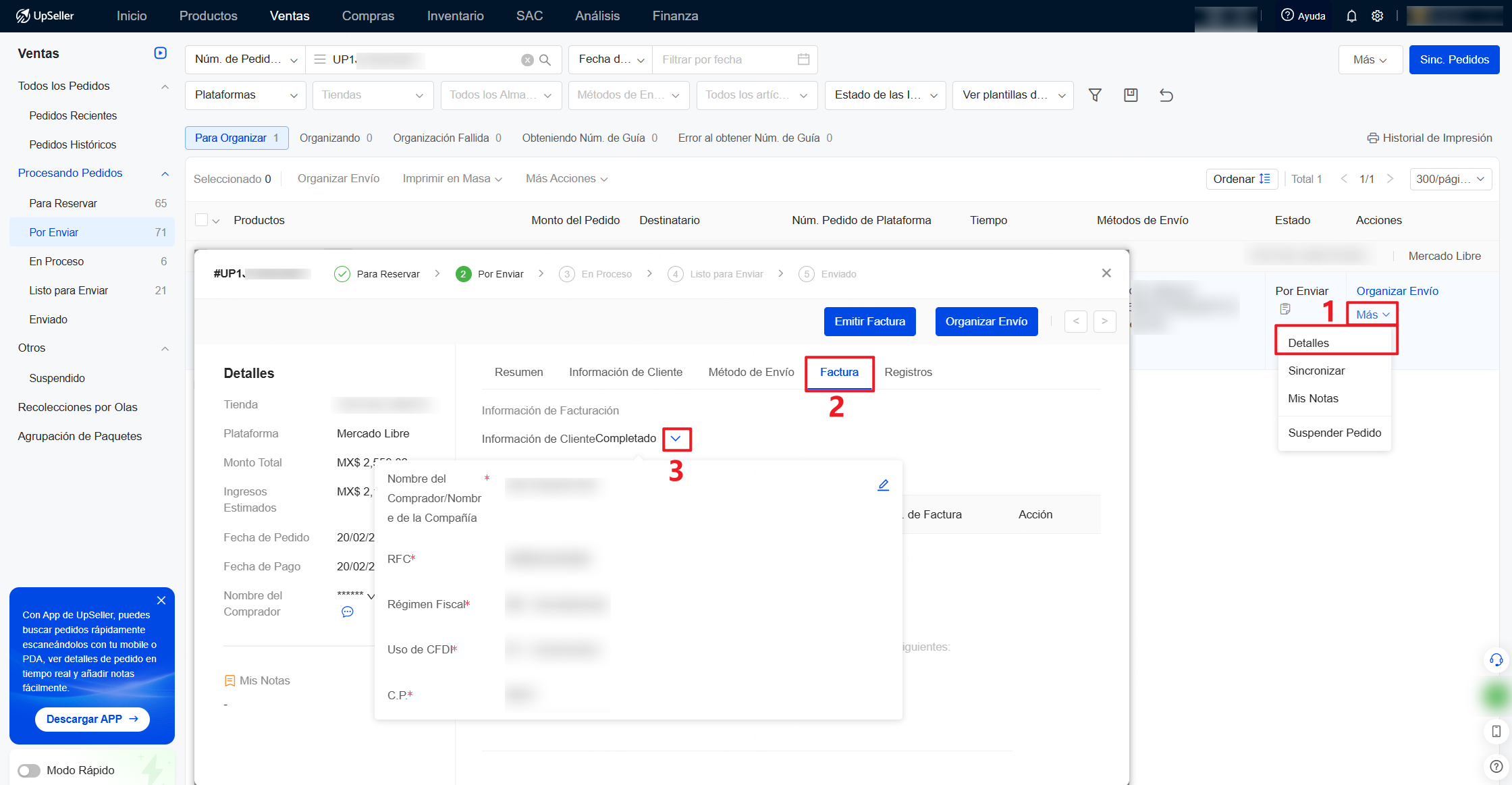 sincronizar la información de cliente