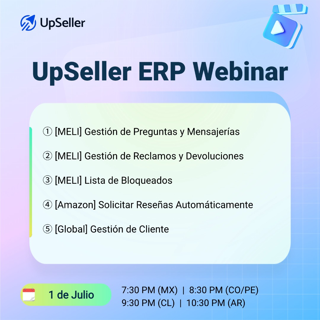 Haz clic en el enlace para reservar la sesión en vivo de UpSeller ERP