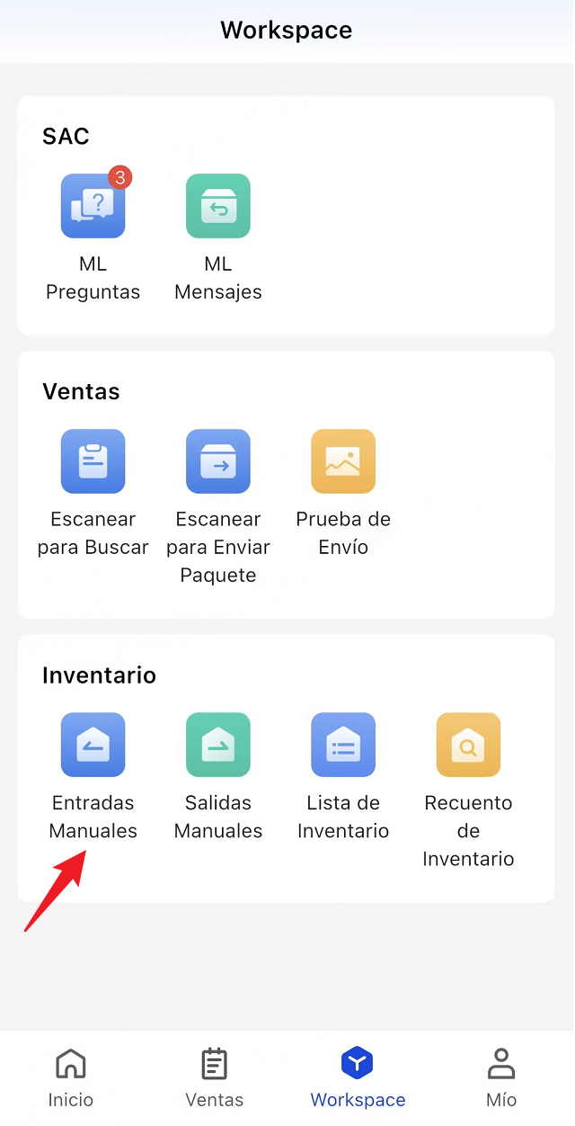 Entrada de Entradas Manuales