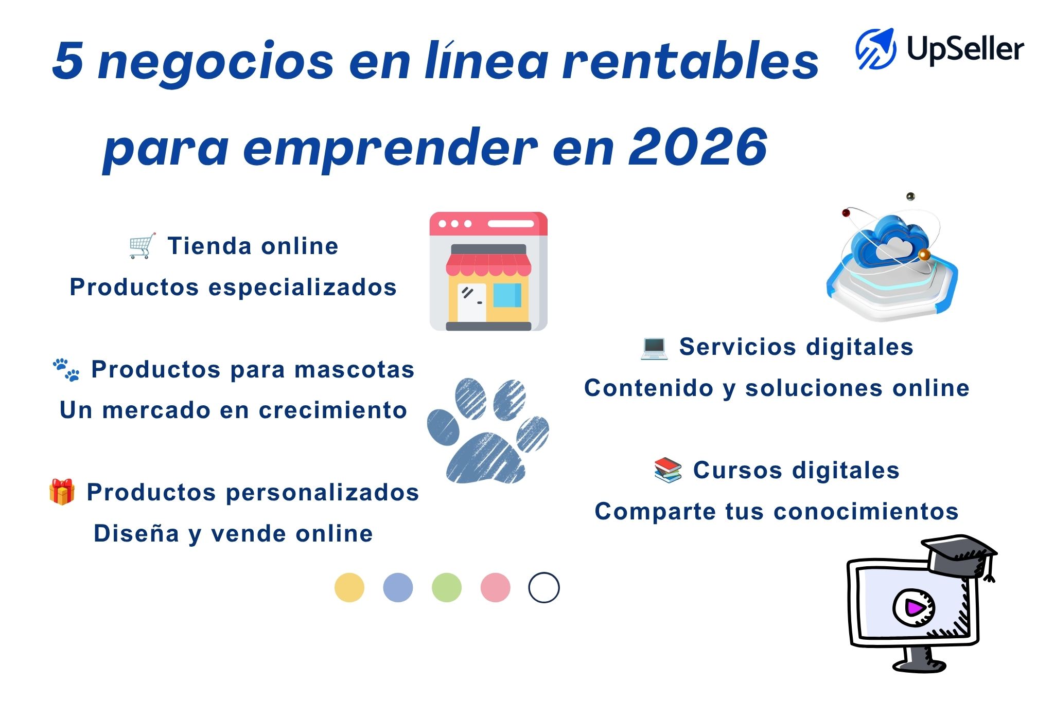 5 negocios en línea rentables para emprender en 2026