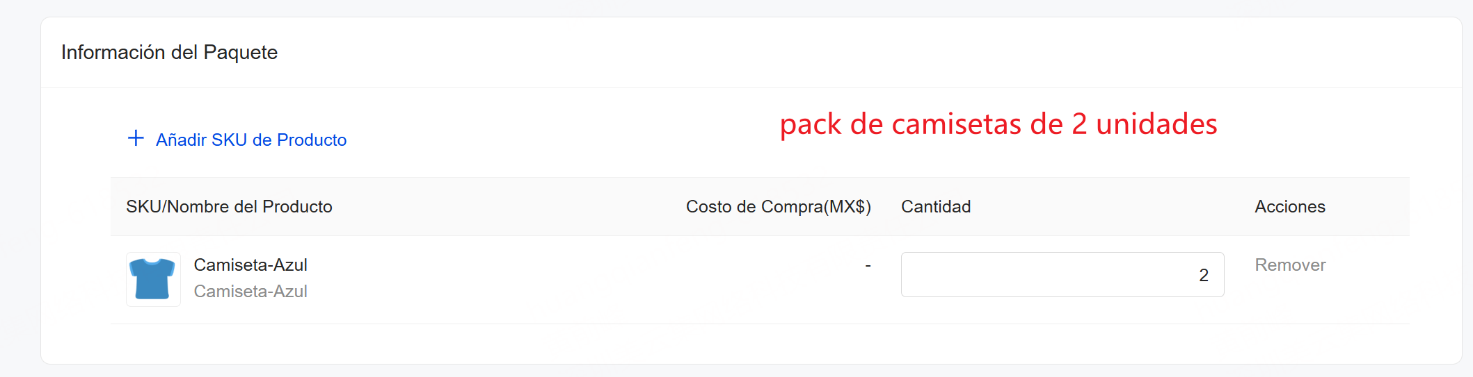 publicación contiene 2 camisetas