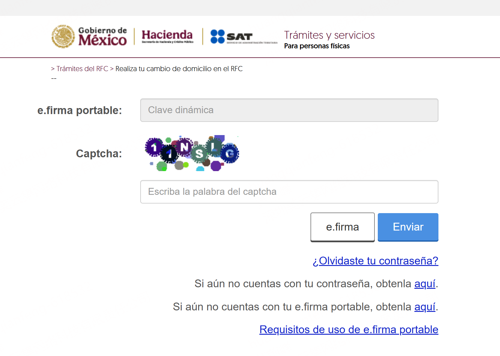 Cómo hacer el cambio de domicilio SAT en línea