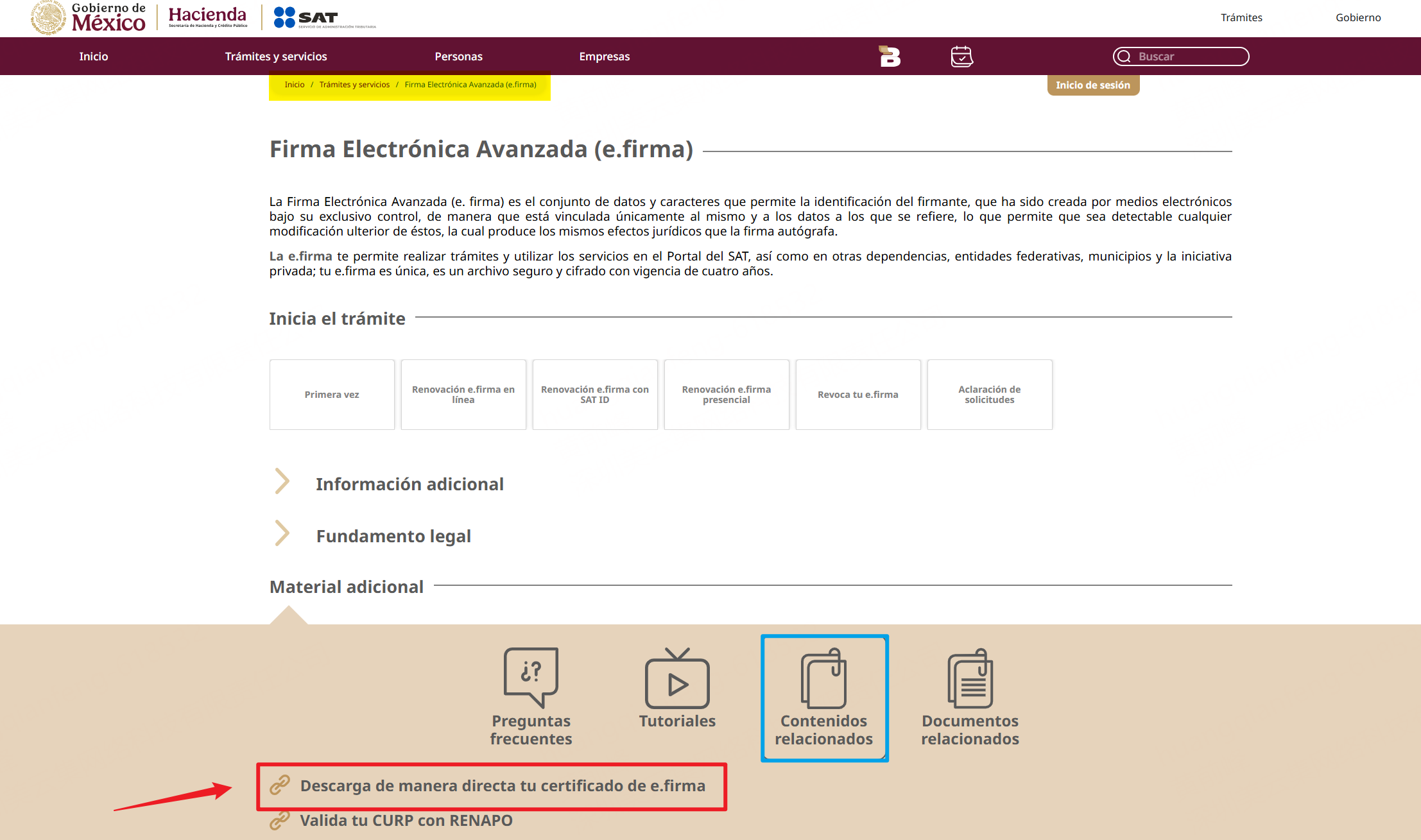 Cómo recuperar el certificado de e.firma