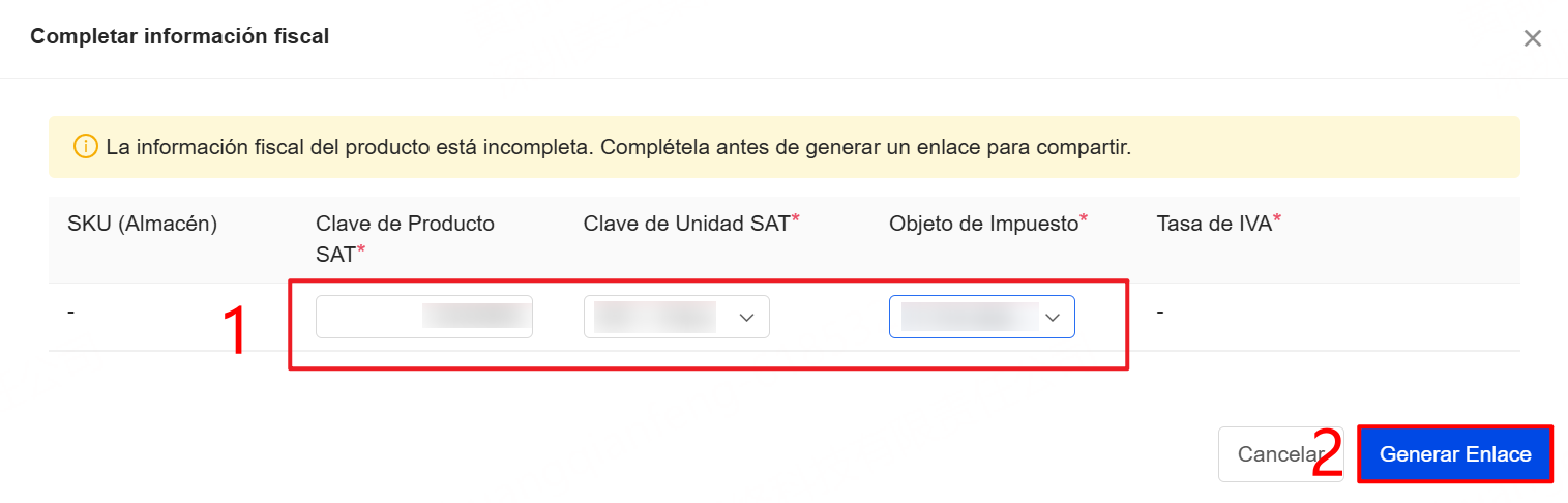Completar info y generar el enlace