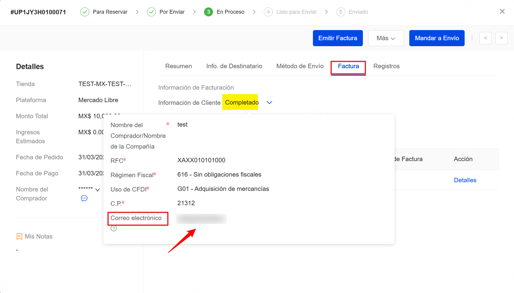 enviará automáticamente los archivos a correo