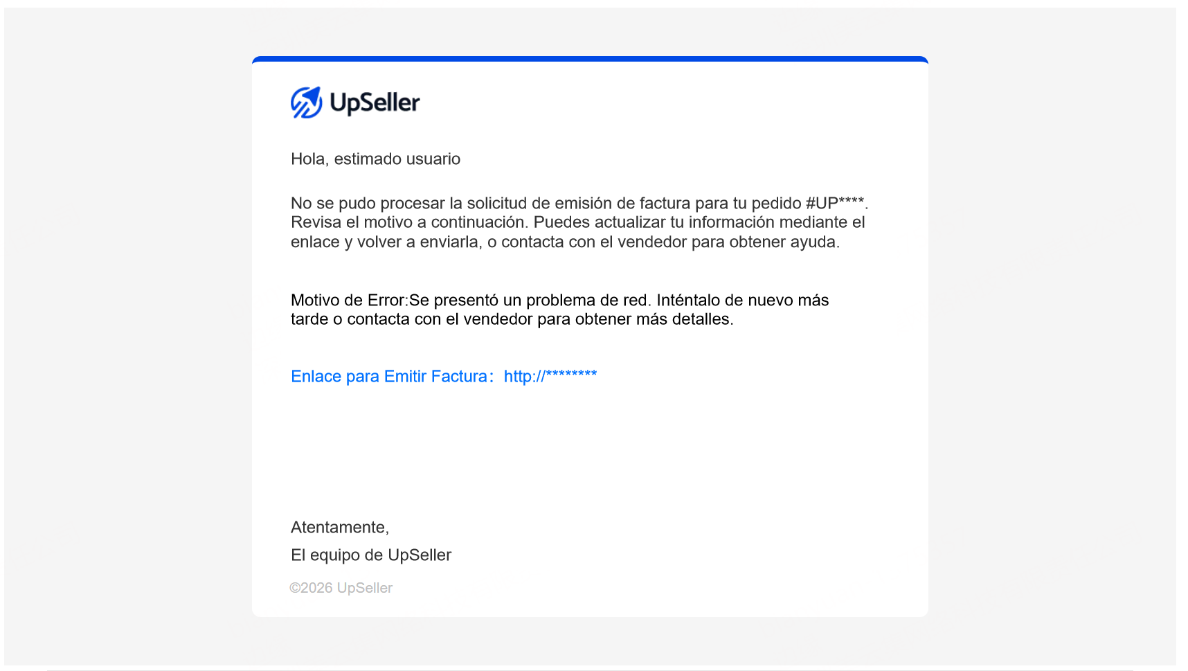 Emisión Fallida