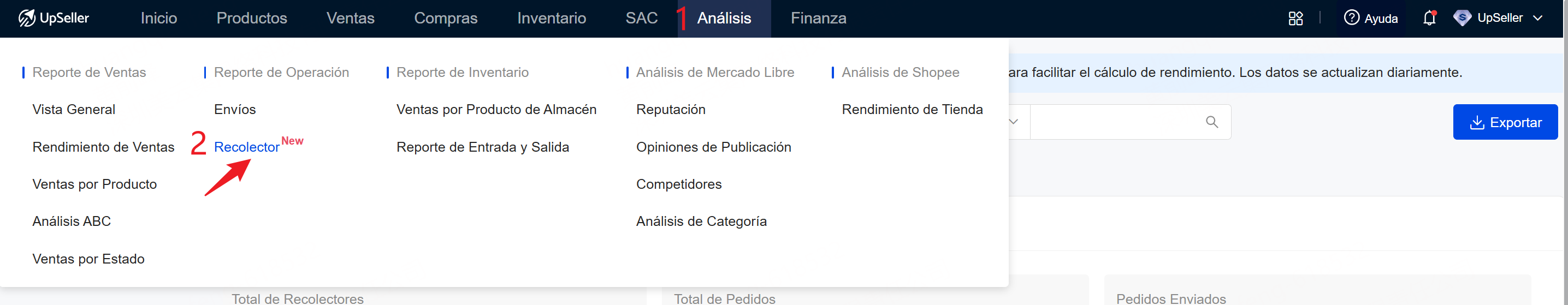 Entrada Reporte de Recolector