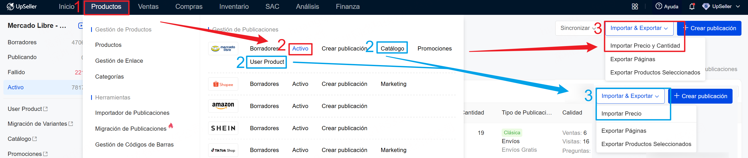 Entrada para importar y actualizar tus publicaciones