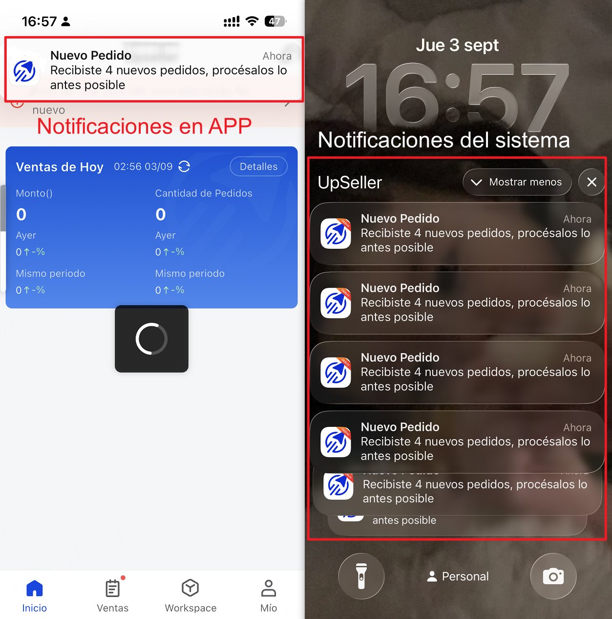 Ver notificaciones en celular