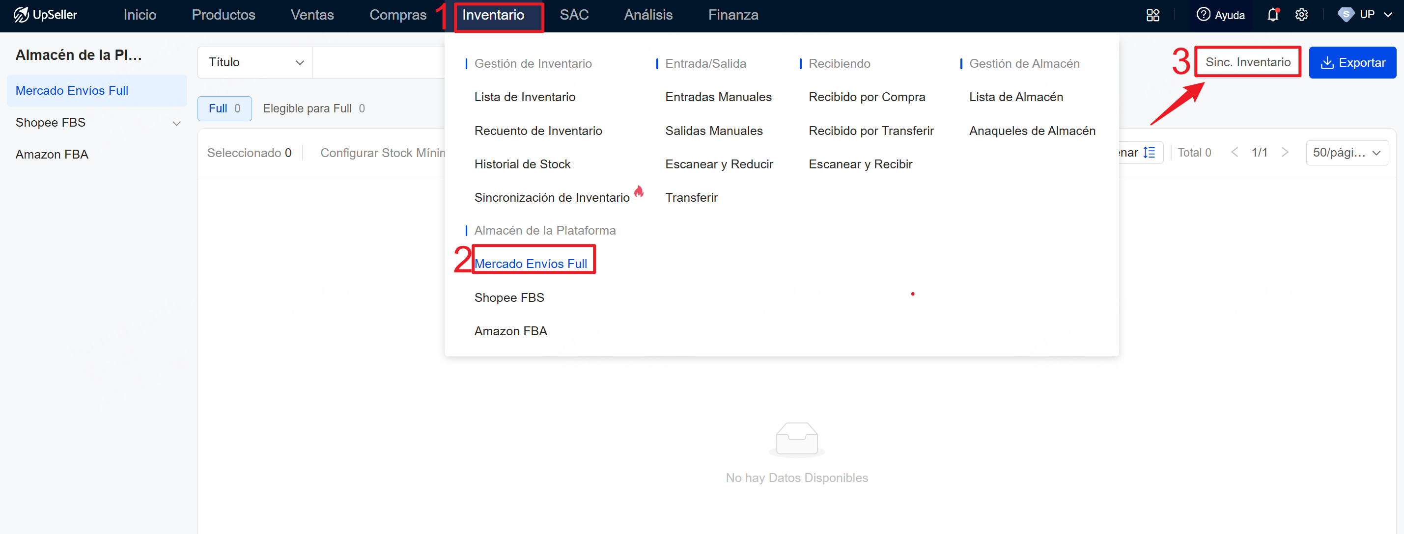 sincroniza primero las publicaciones full