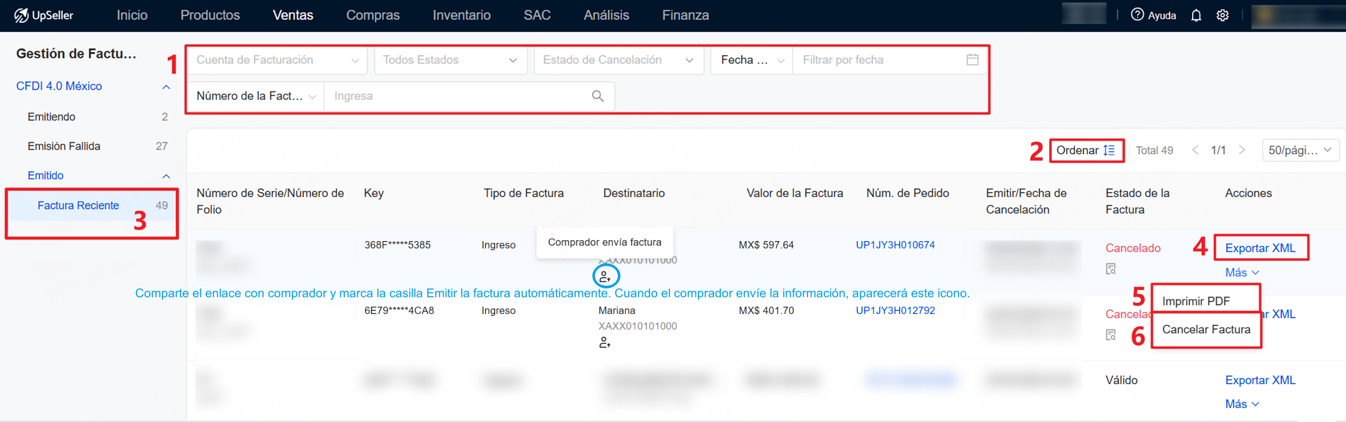 Introducción de página de Gestión de Facturas CFDI 4.0 México
