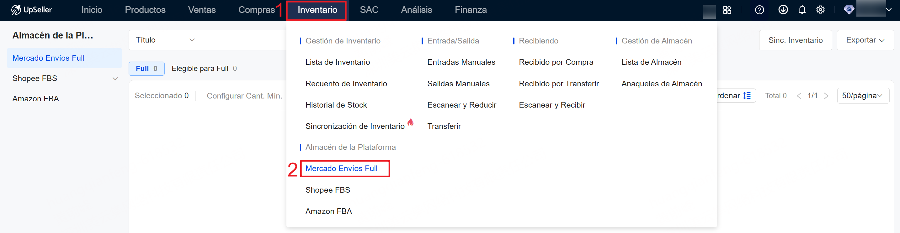 Entrada Mercado Envíos Full