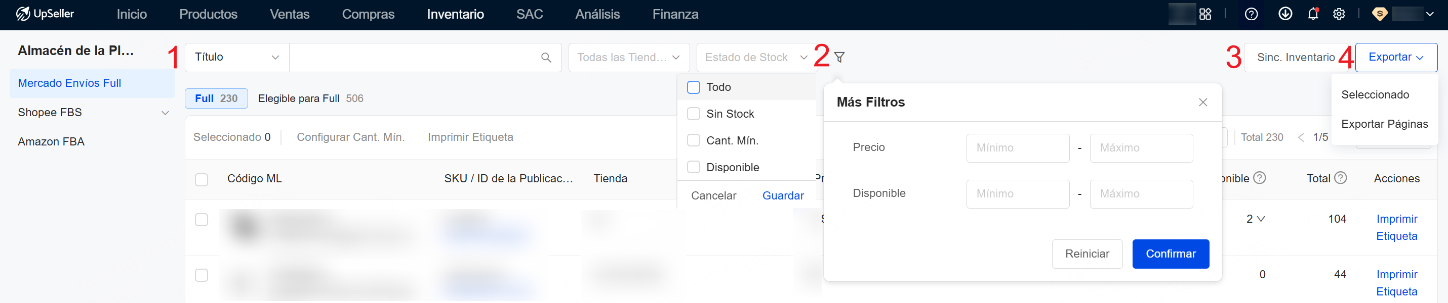 Introducción bodega Mercado Envíos Full