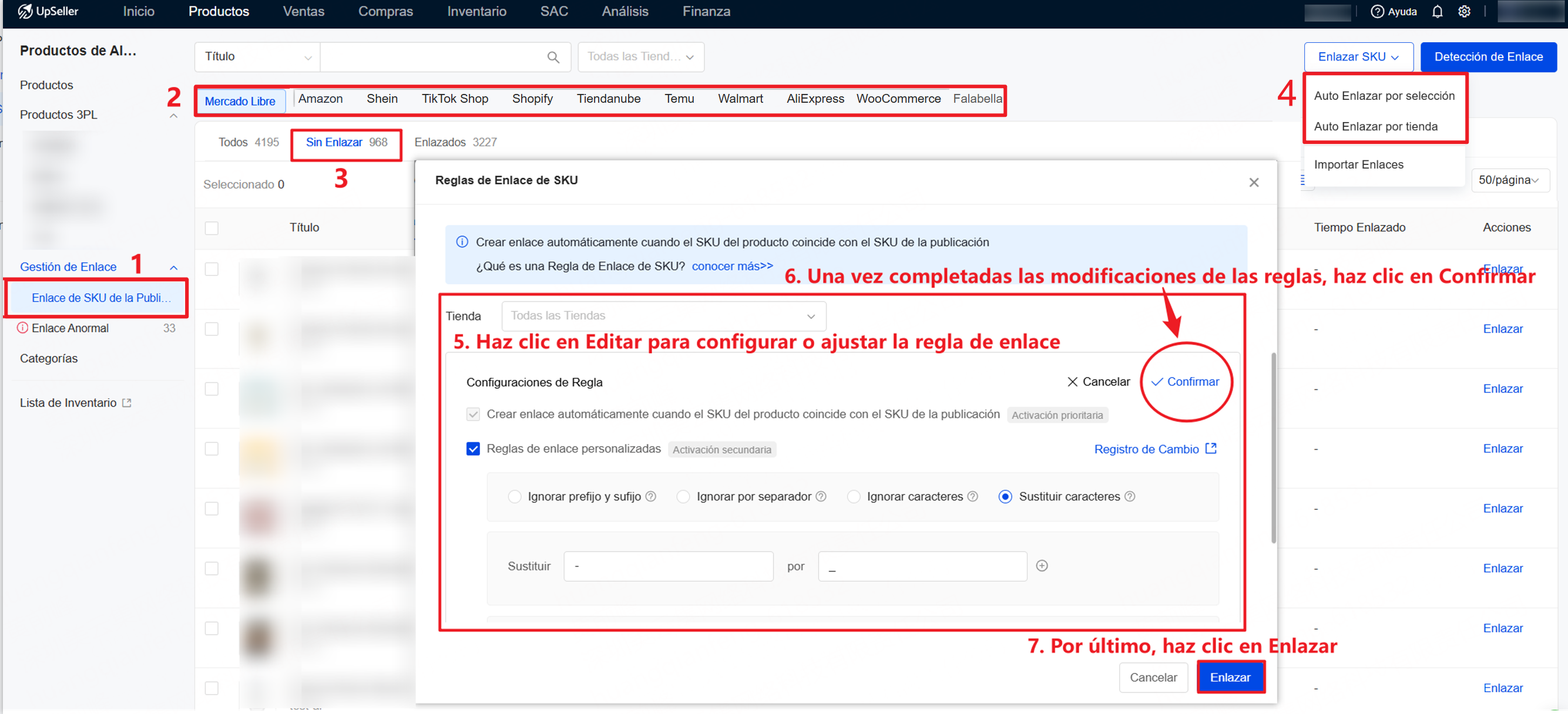 Auto Enlazar en Gestión de Enlace